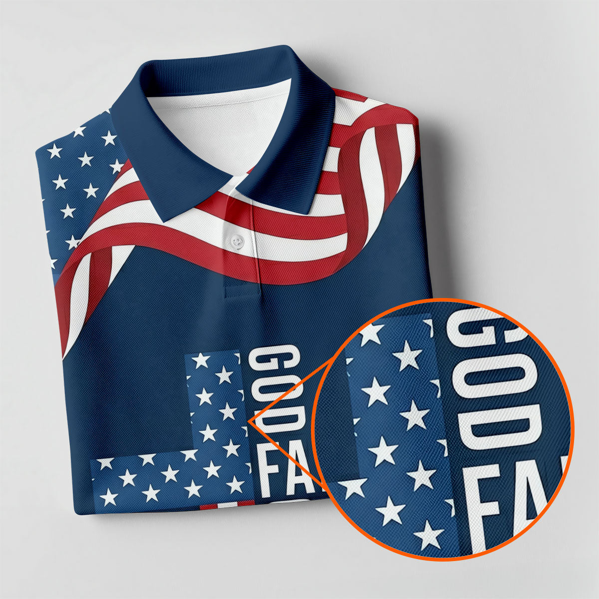 God Family Country Faith Cross 250 Years Of Blessing US Flag Golf Shirt, Golf Shirts For Men