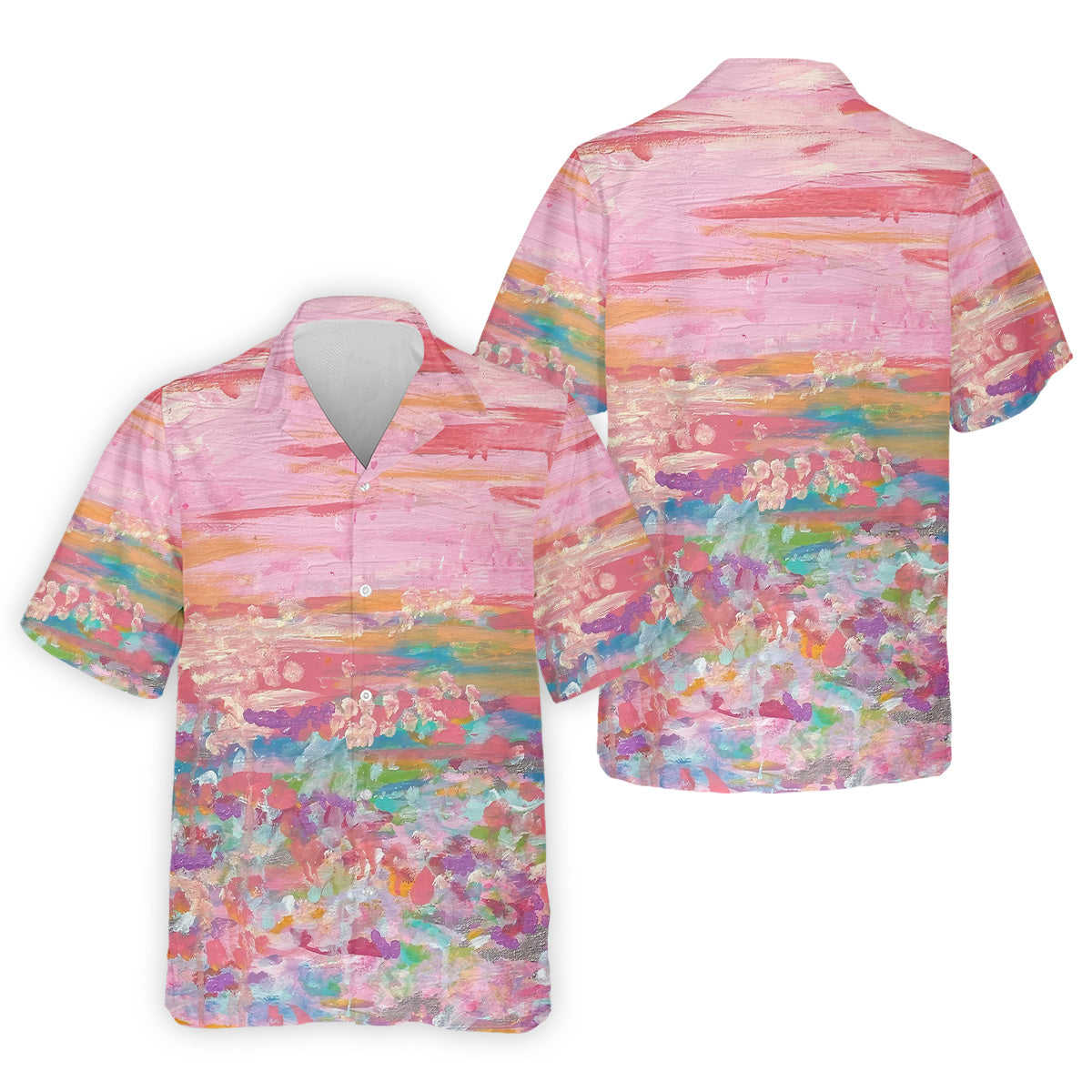 Ombre Colorful Breast Cancer Golf Shirt, Mens Pink Golf Polo, Matching Golf Shirt, Golf Gift For Men