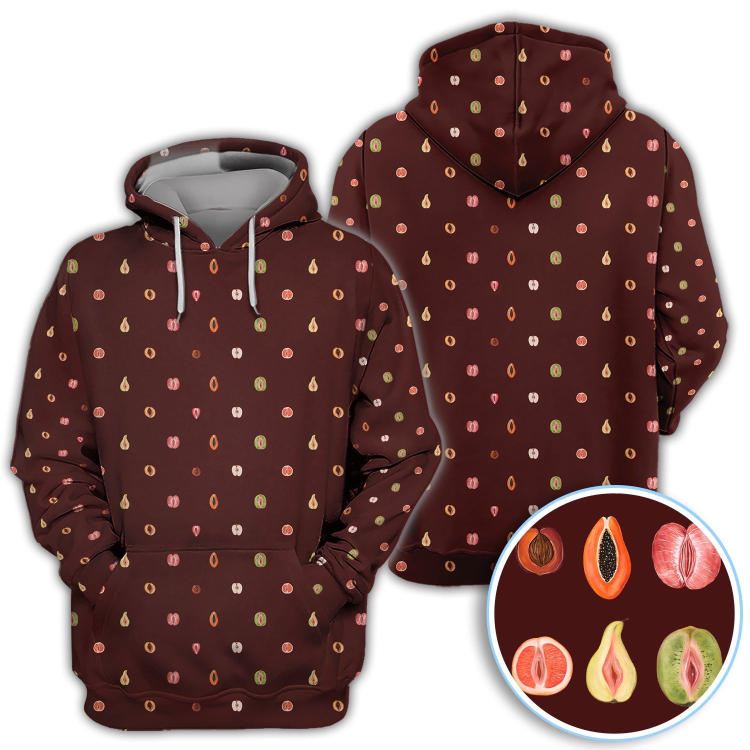 Fruits Abstract Pattern Golf Shirt, Crazy Golf Polos For Golfer, Golf Gift For Men