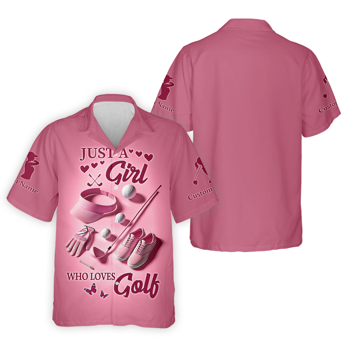 Just A Girl Who Loves Golf Womens Golf Polo ShirtWomens Golf Gifts