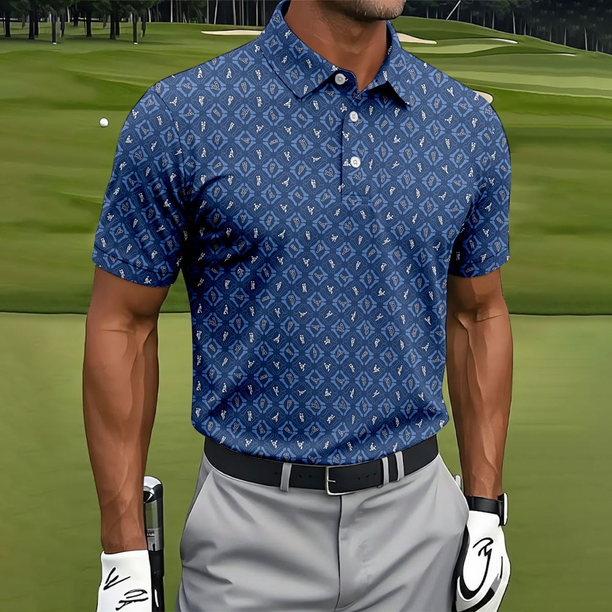 Dirty Funny Adult Humor Men's Funny Golf Shirts, Unique Gift For Golfer, Polo Shirts For Men