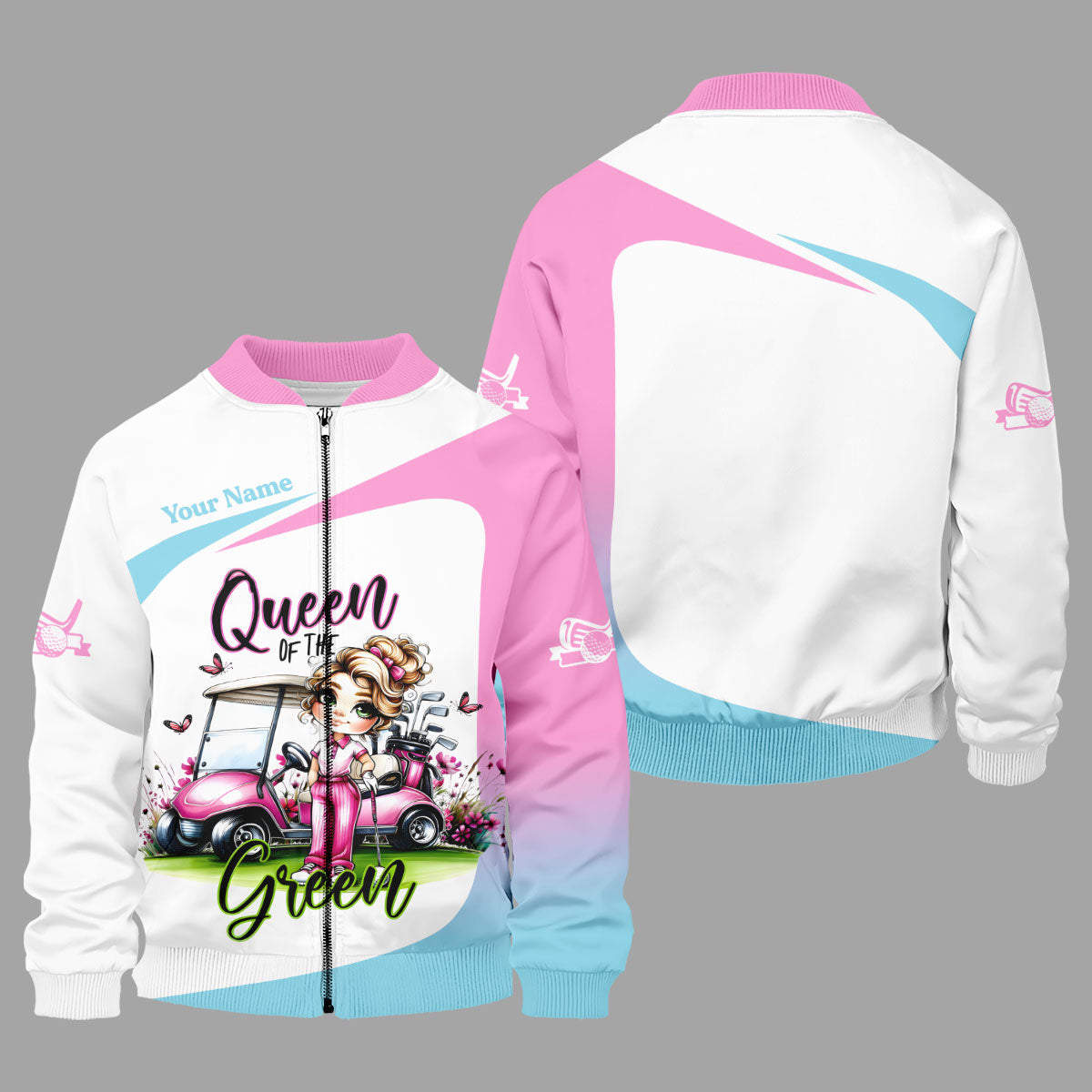 Queen Of The Green Custom Funny Womens Golf Polo ShirtLadies Golf Shirts, Best Golf Shirts