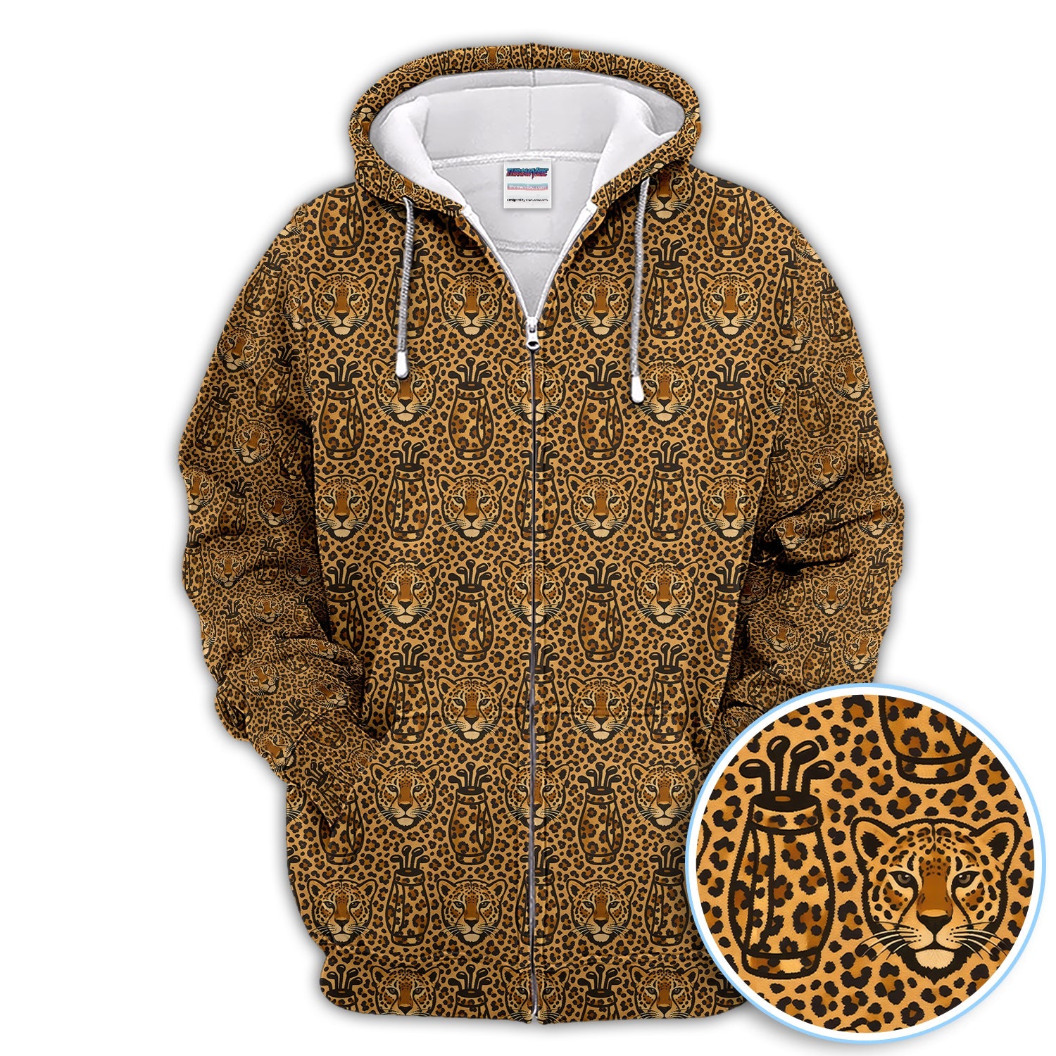 Leopard Pattern Golf Shirt, Crazy Golf Polos, Funny Golf Gift For Golfer