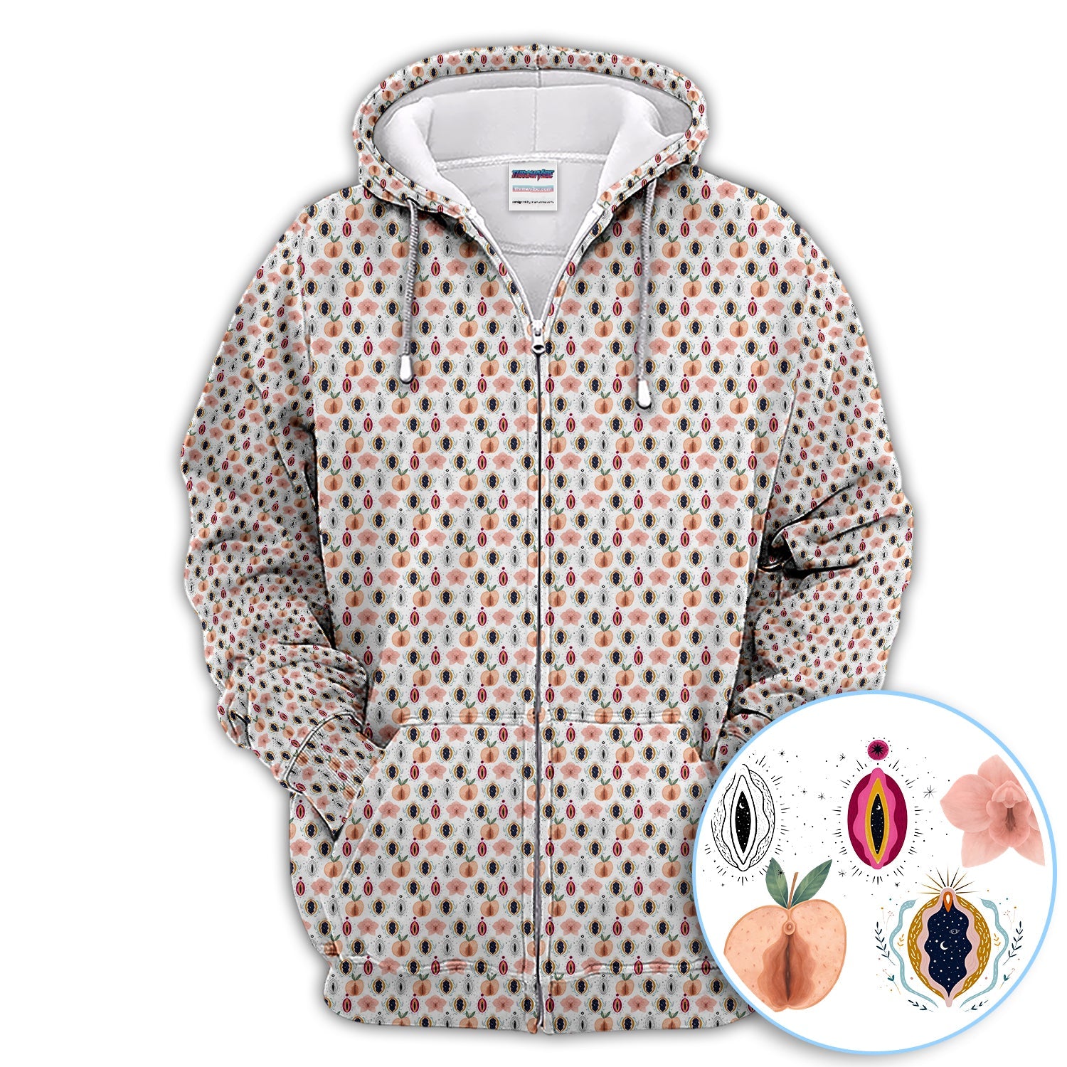 Abstract Floral Art Pattern Golf Polos, Crazy Golf Shirt For Men, Funny Golf Gift For Golfer