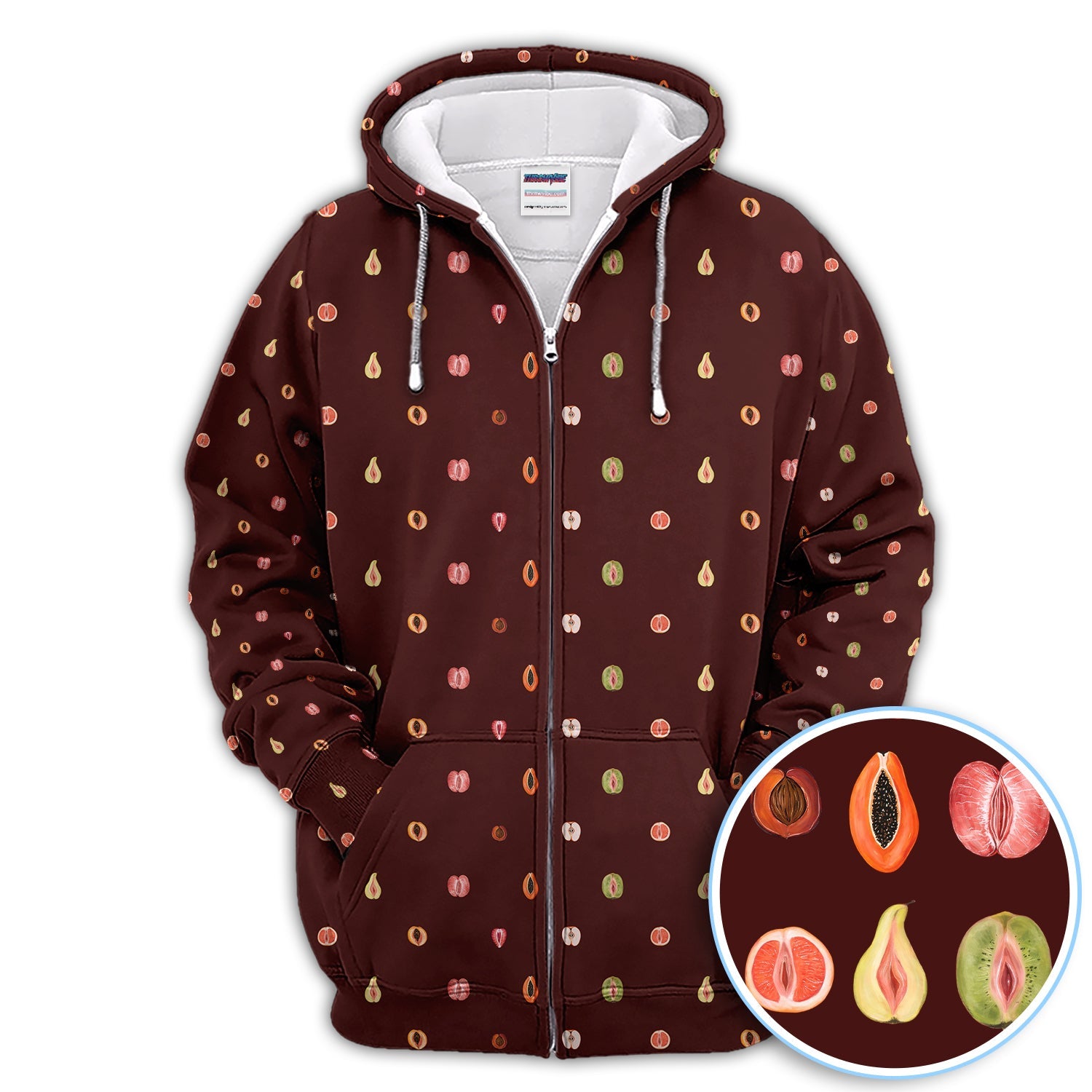 Fruits Abstract Pattern Golf Shirt, Crazy Golf Polos For Golfer, Golf Gift For Men