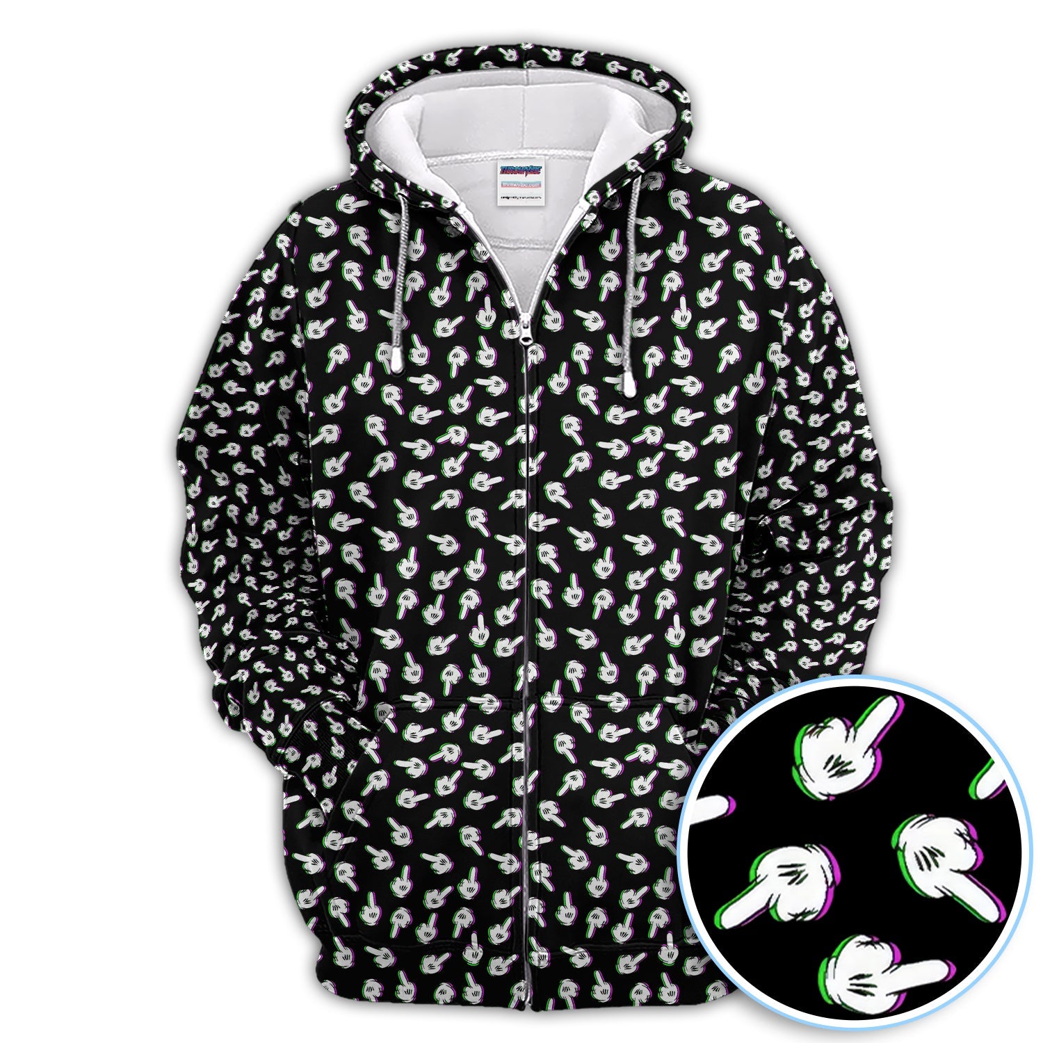 Funny Finger Pattern Golf Shirt, Crazy Golf Polos For Golfer, Golf Outfit For Men