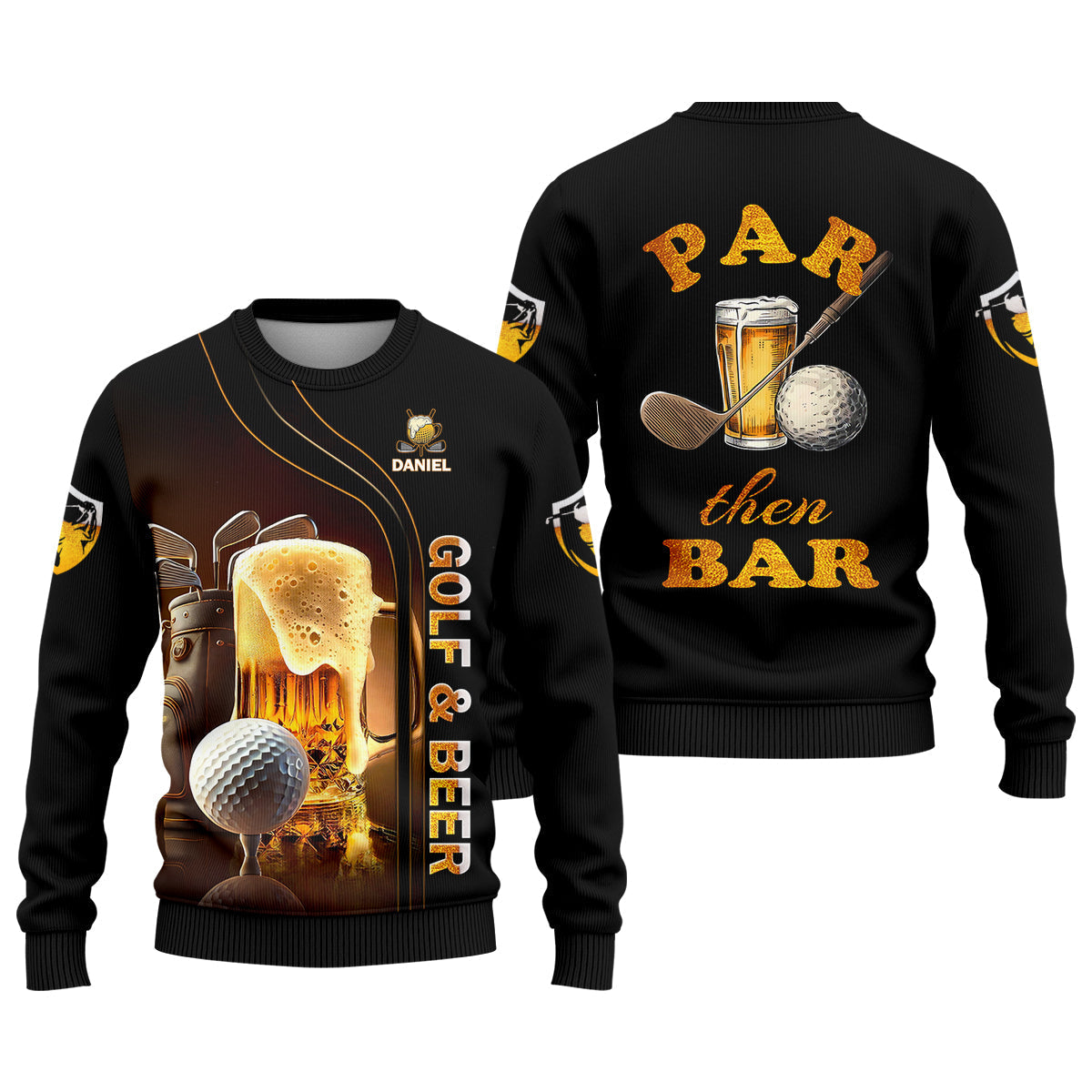 Par Then Bar Golf And Beer Custom Funny Golf Polo Shirt, Dad Golf Gifts