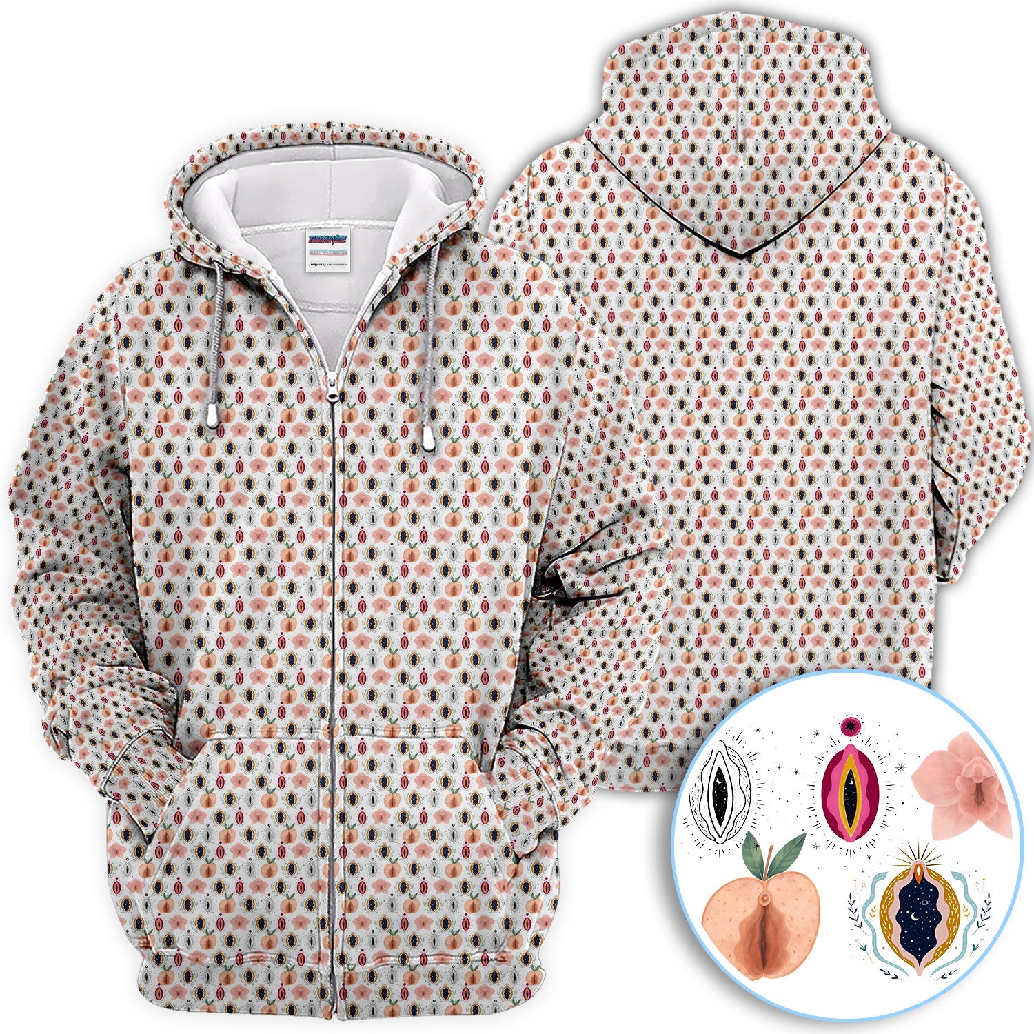 Abstract Floral Art Pattern Golf Polos, Crazy Golf Shirt For Men, Funny Golf Gift For Golfer