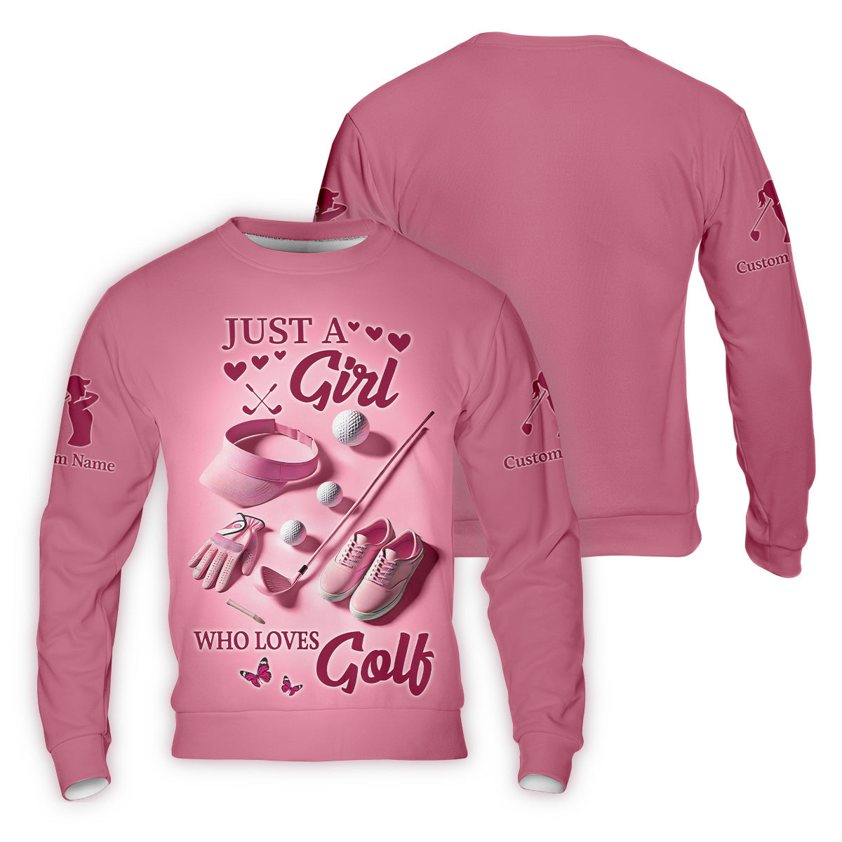 Just A Girl Who Loves Golf Womens Golf Polo ShirtWomens Golf Gifts
