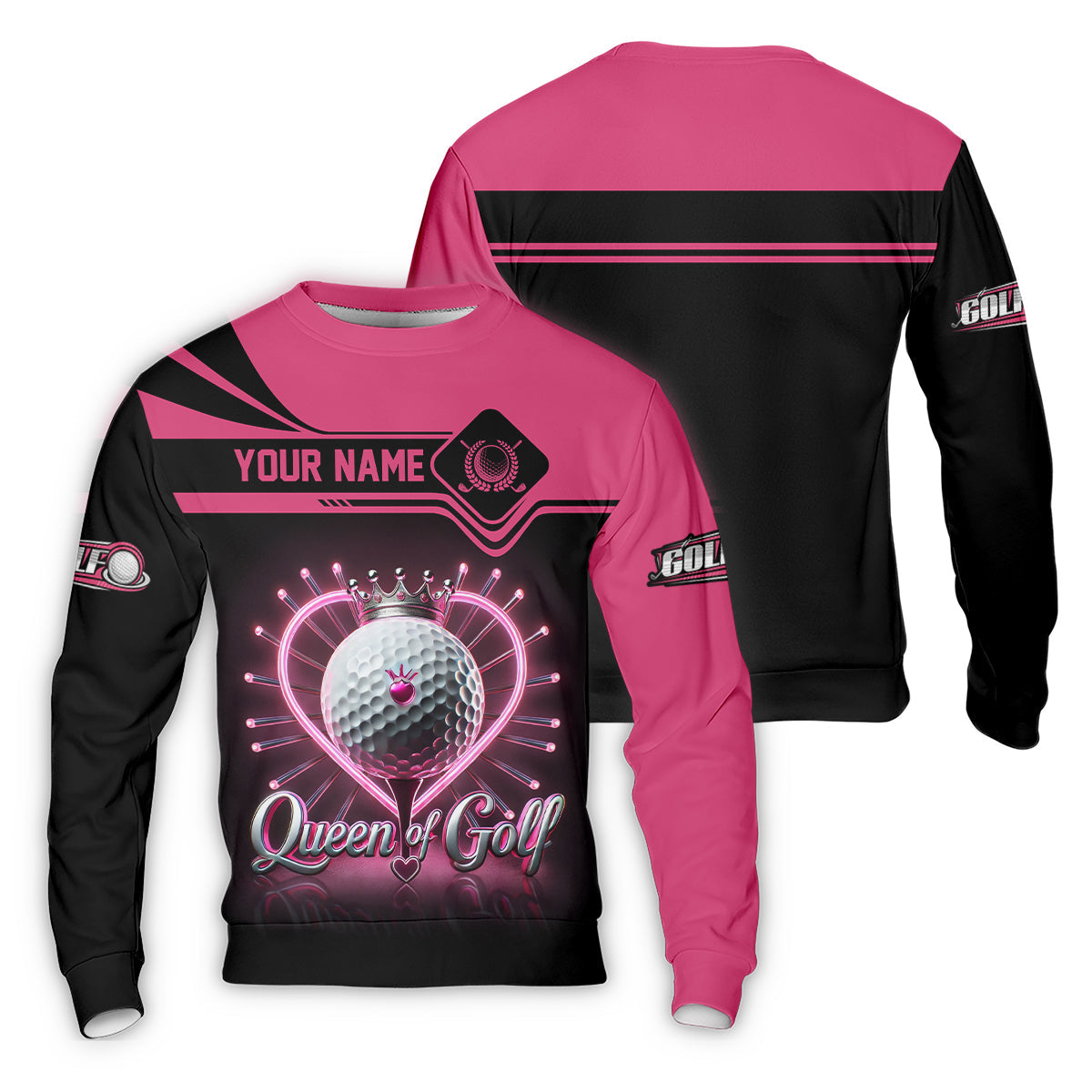 Queen Of Golf Custom Funny Womens Golf Polo ShirtLadies Golf Shirt, Mothers Day Gifts