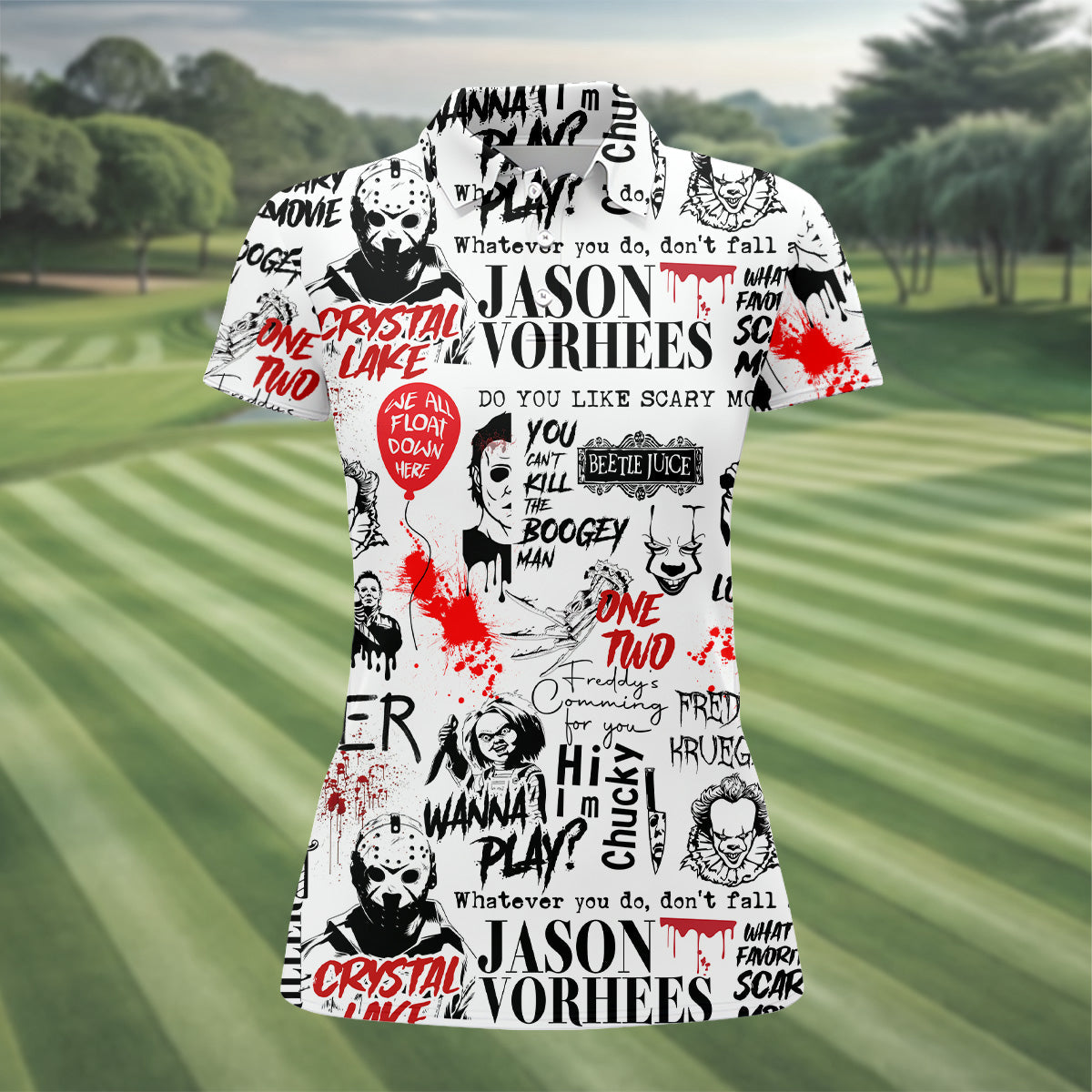Never Stop Dreaming Halloween Golf Shirt, Fun Womens Golf Shirts, Ladies Golf Tops