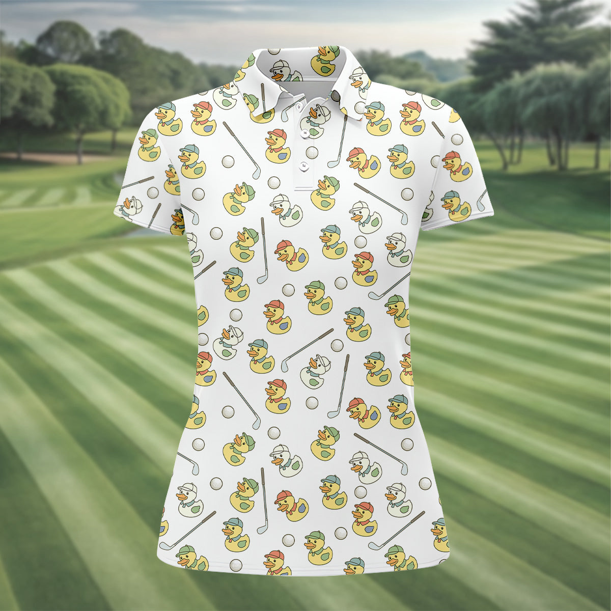 Rubber Duck Women Golf Top, Ladies Sleeveless Tops, Ladies Golf Shirts, Golfing Apparel