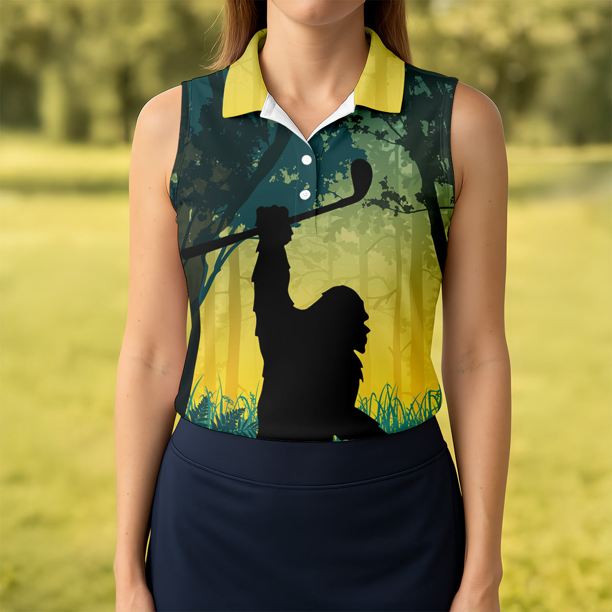 Not All Who Wander Are Lost Bigfoot Women's Golf Polo ShirtFunny Golf Shirt, Fun Golf Shirt For Women