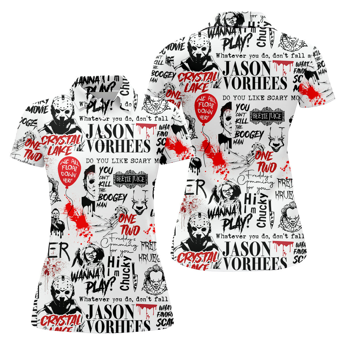 Never Stop Dreaming Halloween Golf Shirt, Fun Womens Golf Shirts, Ladies Golf Tops
