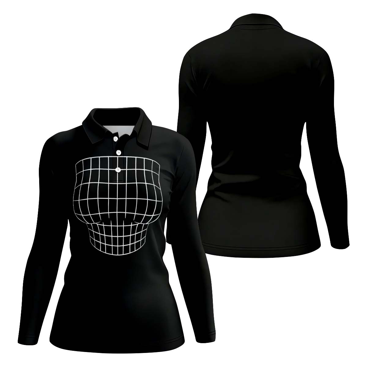 3D Illusion Art Fun Women's Golf Shirts, Women's Golf Tops, Ladies Sleeveless Polo, Golfing Apparel