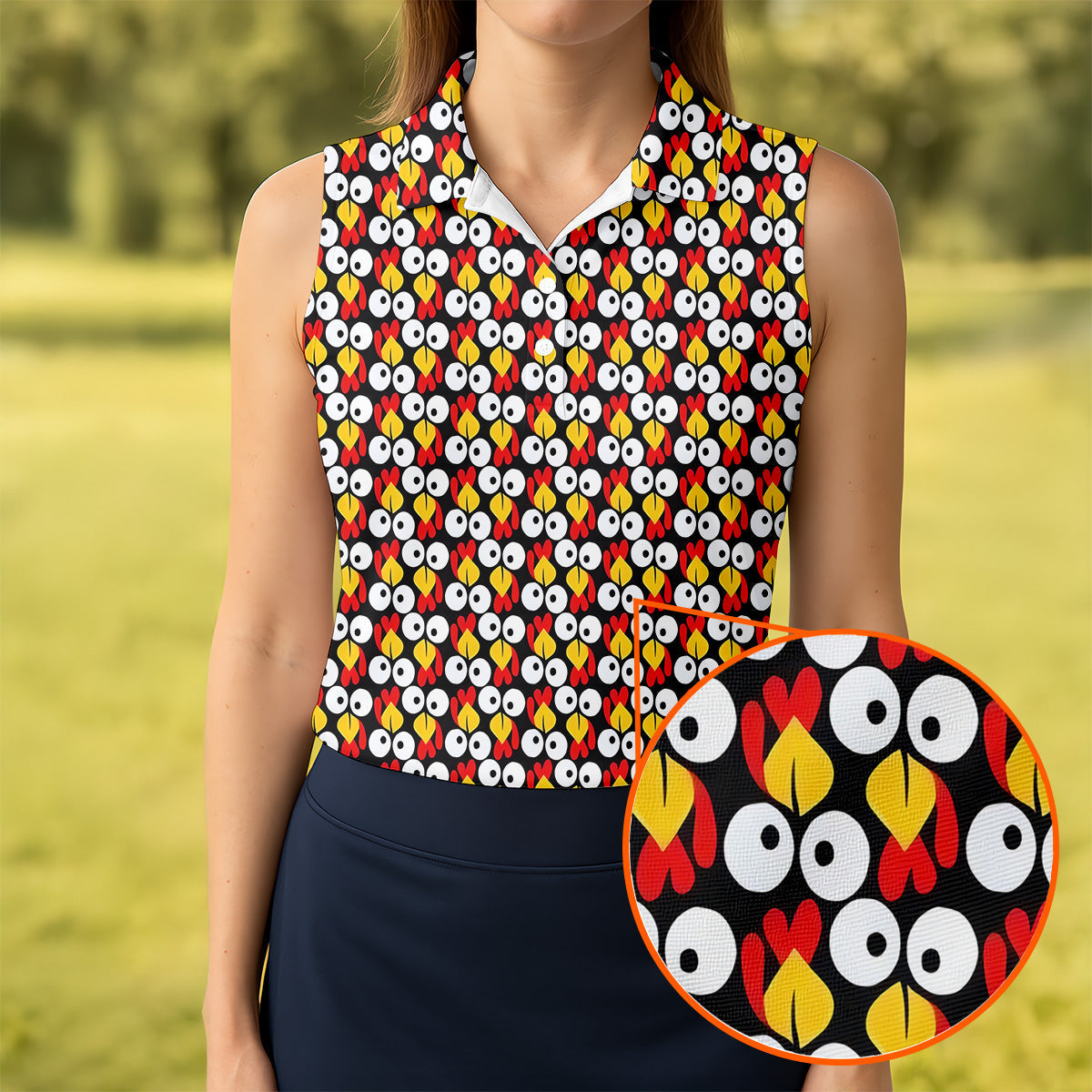 Funny Turkey Thanksgiving Ladies Golf Tops, Fun Women's Golf Shirts, Ladies Golf Polos, Golfing Apparel