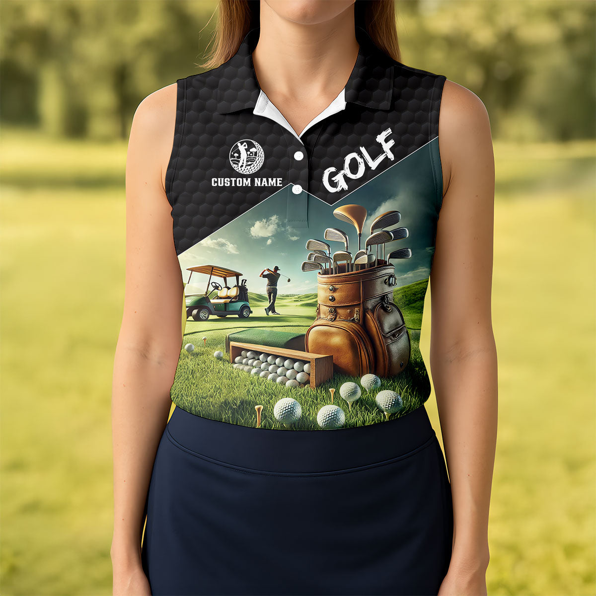 In My Head I'm Playing Golf Funny Golf Shirt, Custom Golf Shirts, Golf Shirt For Women