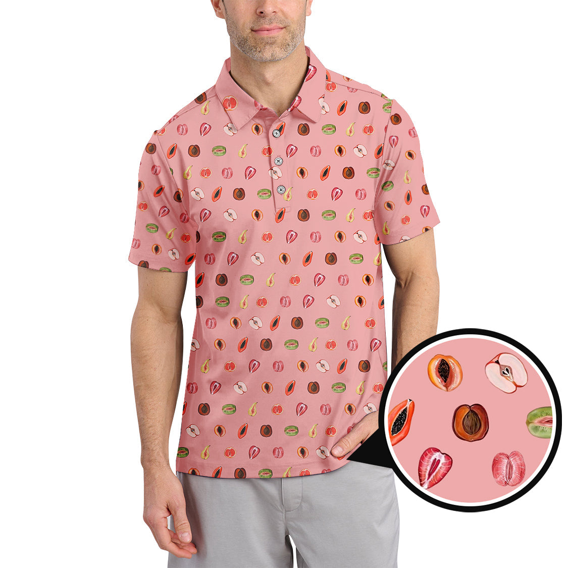 Pattern Golf Shirt, Crazy Golf Shirt For Golfer, Funny Golf Shirt For Men