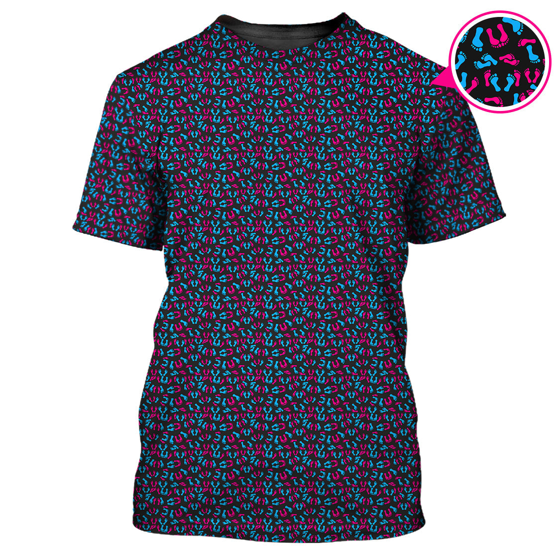Feet Positions Pattern Golf Polos, Funny Golf Shirt For Men, Crazy Golf Shirts For Golfers
