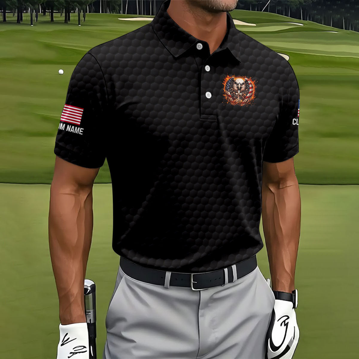 Remember The Fallen Faith Cross 250 Years Patriotic Golf Shirt, Veterans Day Memorial Golf Shirts For Men