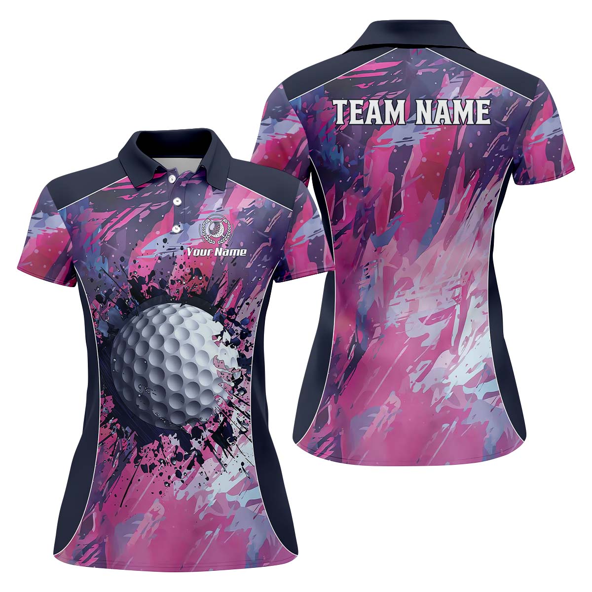 Colorful Golf Ball Custom Women Golf Polo ShirtGolfing Apparel, Women Golf Gifts