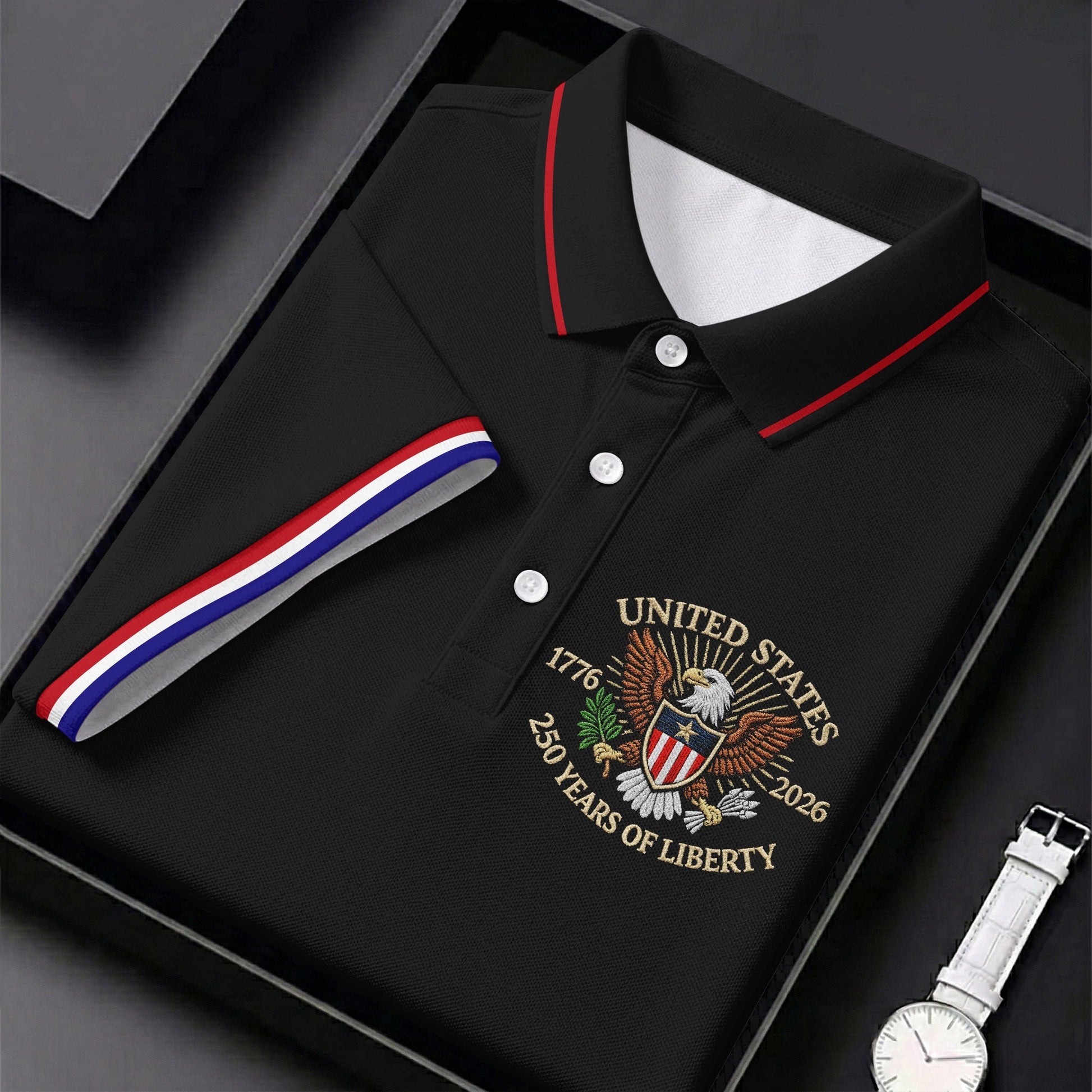 America Bald Eagle 250 Years Of Liberty Patriotic 4th Of July Golf Shirt, Golf Shirt For Women