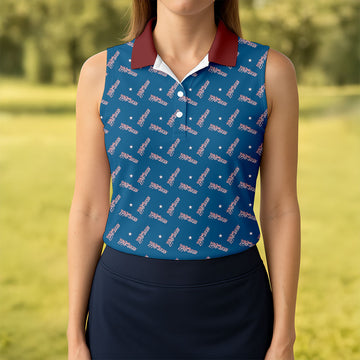 We The People 1776-2026 Navy Golf Shirt, 250th Anniversary Patriotic Golf Shirt, Women's Golf Tops, Ladies Golf Polos