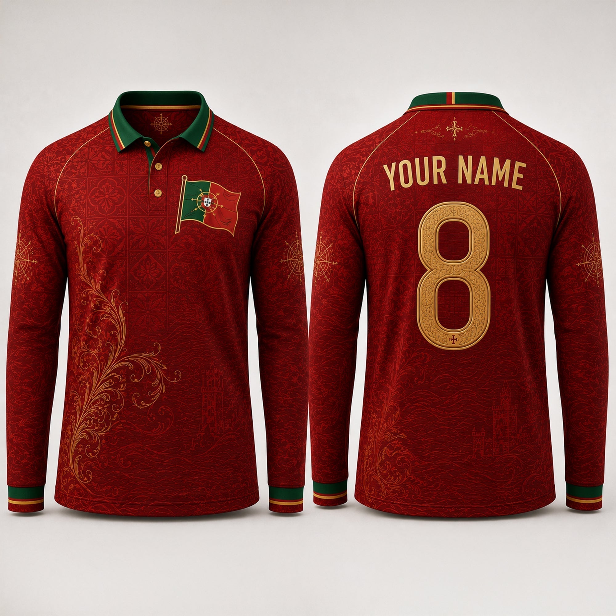 Portugal Fan Fooball Shirt, Azulejos V-Neck For Men Football Lover, Soccer Game Day Football Gifts
