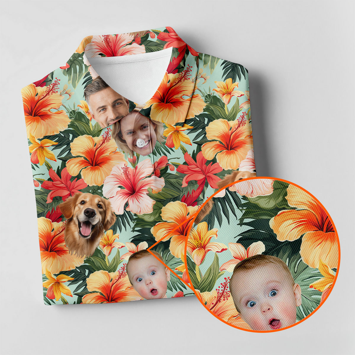 Yellow Hibiscus Flower Hawaiian Golf Shirt, Custom Face Shirt, Women Golf Top, Ladies Golf Polos