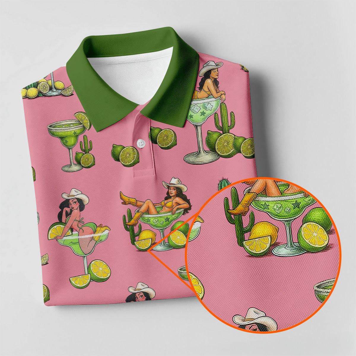 Cowgirl Western Margarita Polo ShirtWomens Golf Shirts, Ladies Golf Shirts, Golfing Apparel