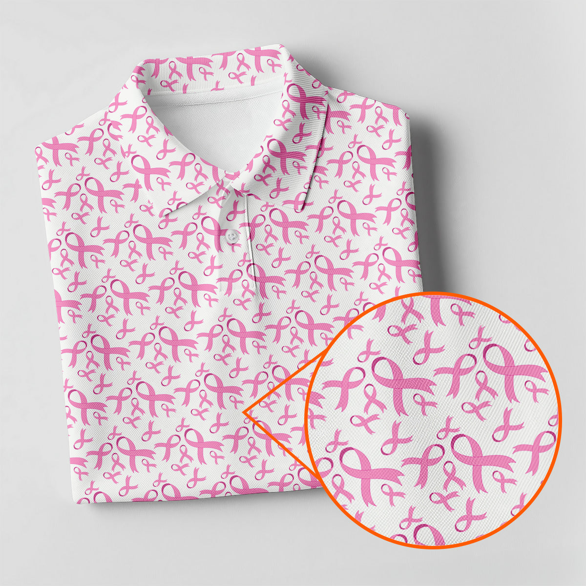 Pink Ribbon Breast Cancer Women Golf Shirt, Breast Cancer Awareness Shirt, Golf Gifts For Women,