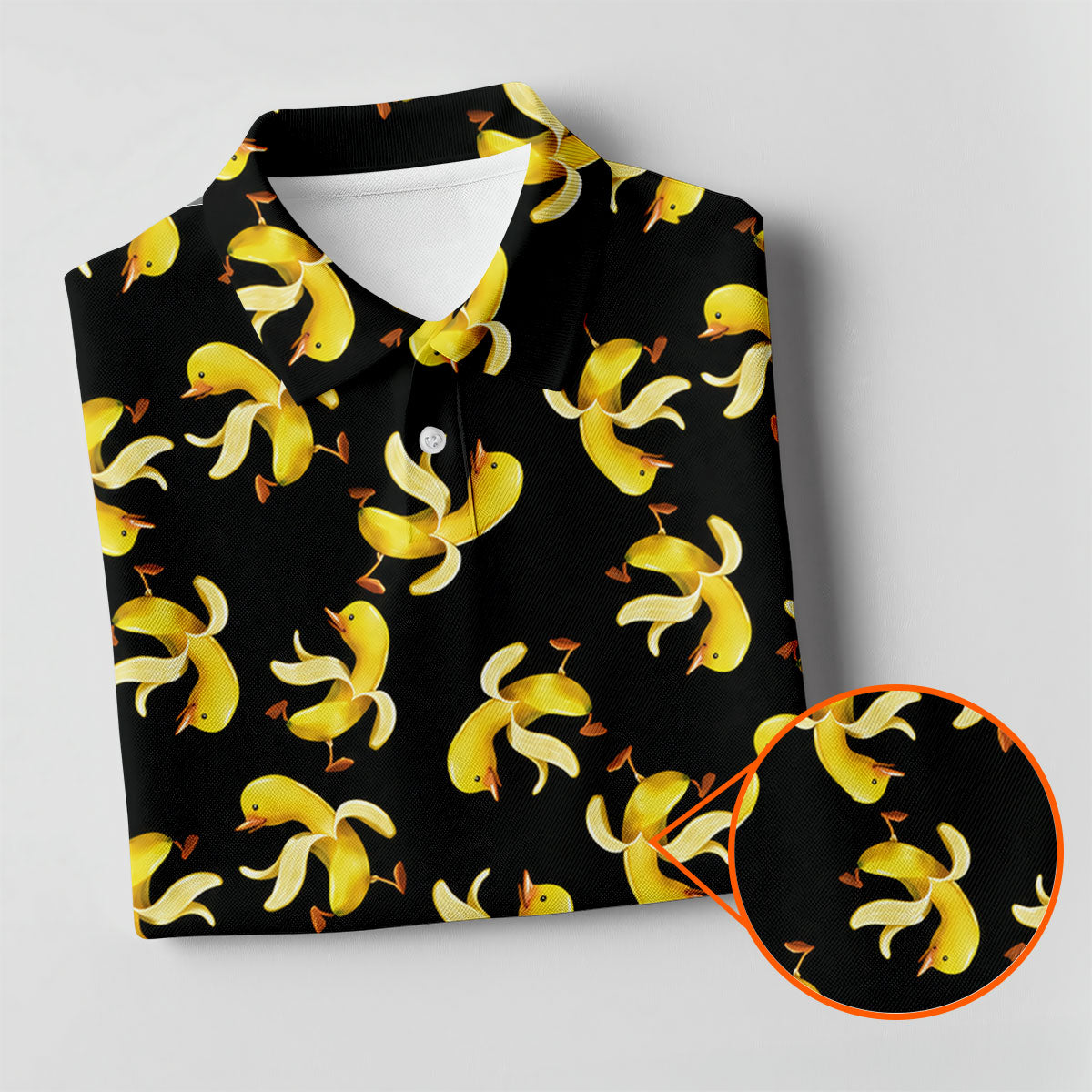 Banana Duck Hawaiian Golf Shirt, Fun Women's Golf Shirts, Ladies Golf Polos
