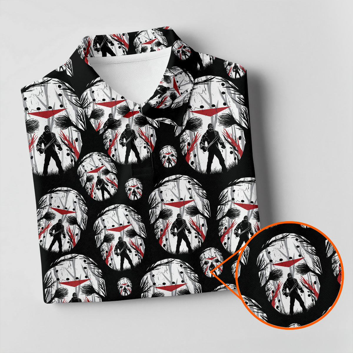 Jason Horror Character Women Golf Shirt, Horror Movie Shirt, Halloween Golf Shirt, Scary Halloween Shirts