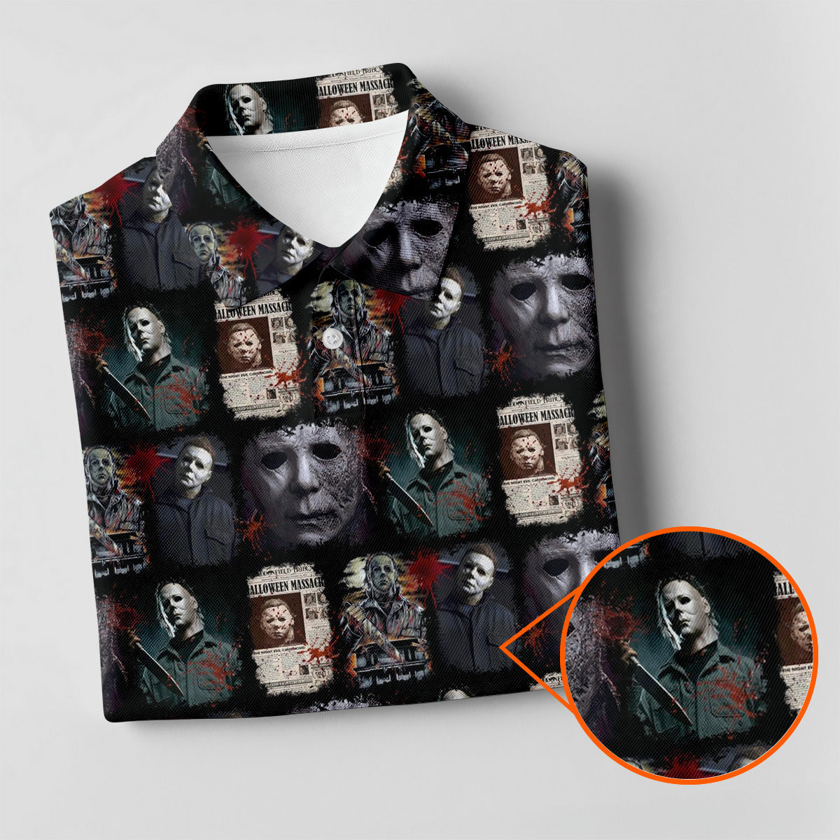 Michael Myers Halloween Funny Golf Shirts Women, Classic Horror Characters Ladies Golf Tops, Horror Movie Shirt
