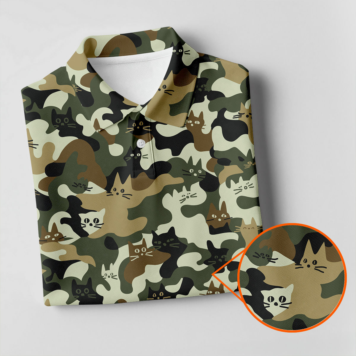 Funny Cat Camo Women Golf Shirt, Cat Golf Shirt, Funny Golf Shirt, Ladies Golf Shirt
