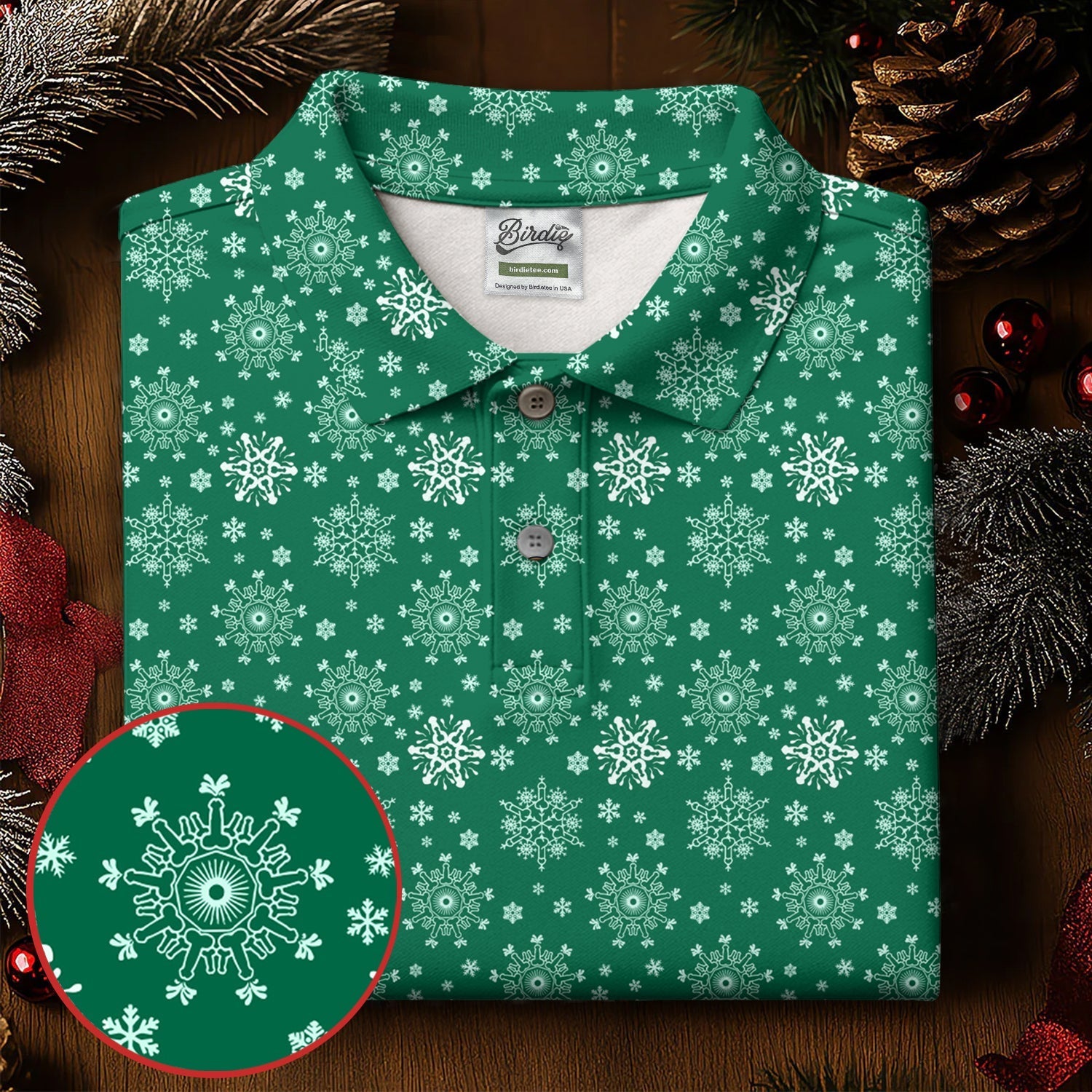 Dirty Funny Adult Humor Snowflakes Green Golf Shirt, Fun Women's Golf Shirts, Christmas Golf Shirt, Ladies Golf Shirts