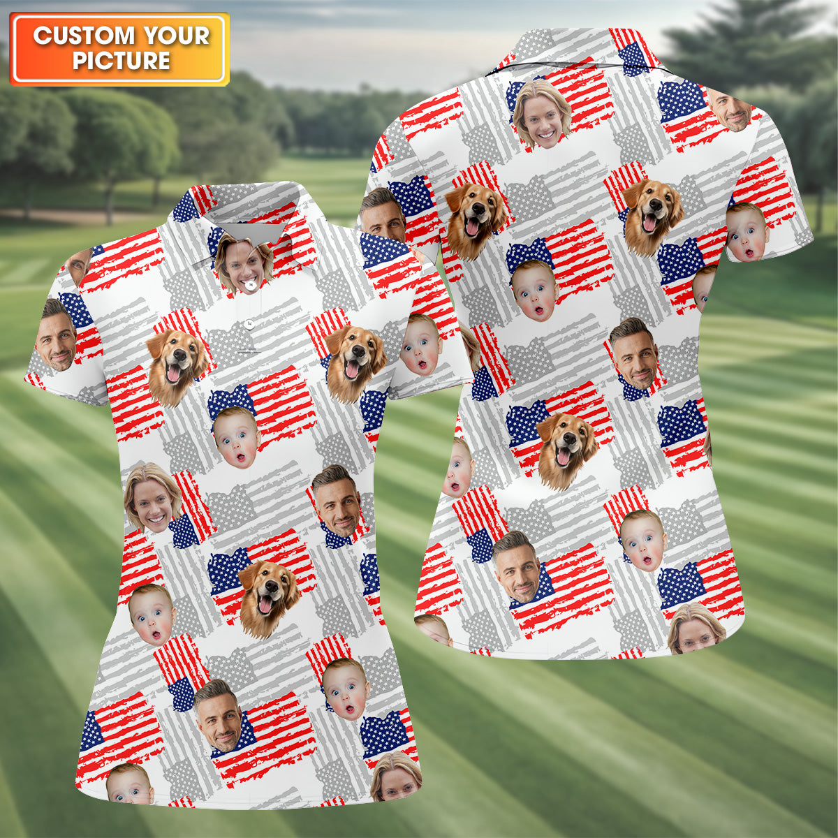 Custom Face Shirt, Personalized Dog Shirts, Golf Polo For Ladies, Golf Tops For Women