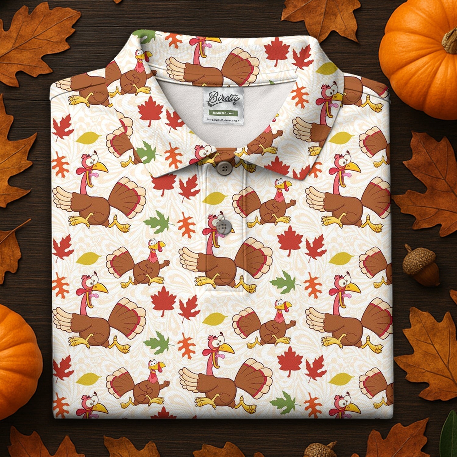 Funny Turkey Thanksgiving Golf Shirt For Women, Fun Women's Golf Shirts, Ladies Golf Tops, Cool Golf Gift