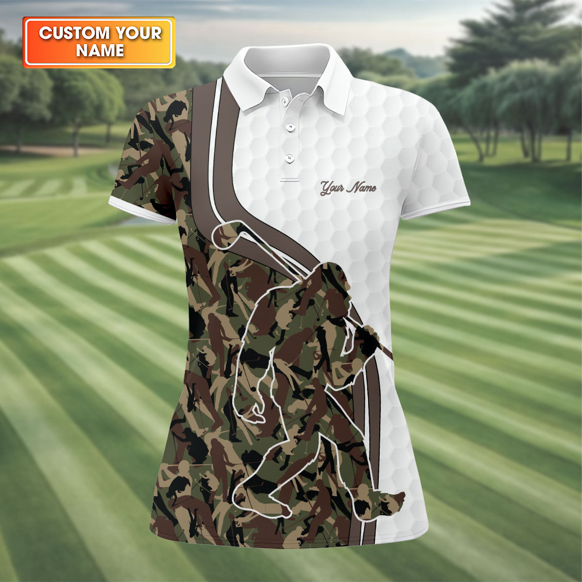 Not All Who Wander Are Lost Bigfoot Camouflage Funny Golf Shirt, Ladies Golf Tops, Golf Shirt For Women