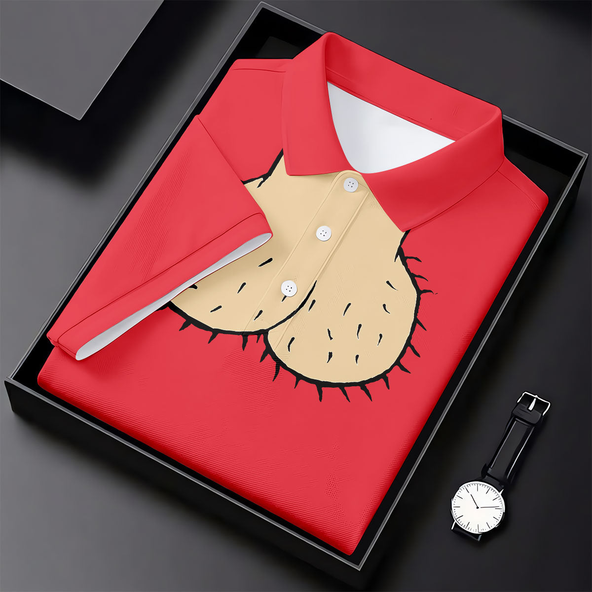 Red Funny Dickhead Faux Chest Golf Shirt, Funny Halloween Shirt, Women’s Golf Apparel