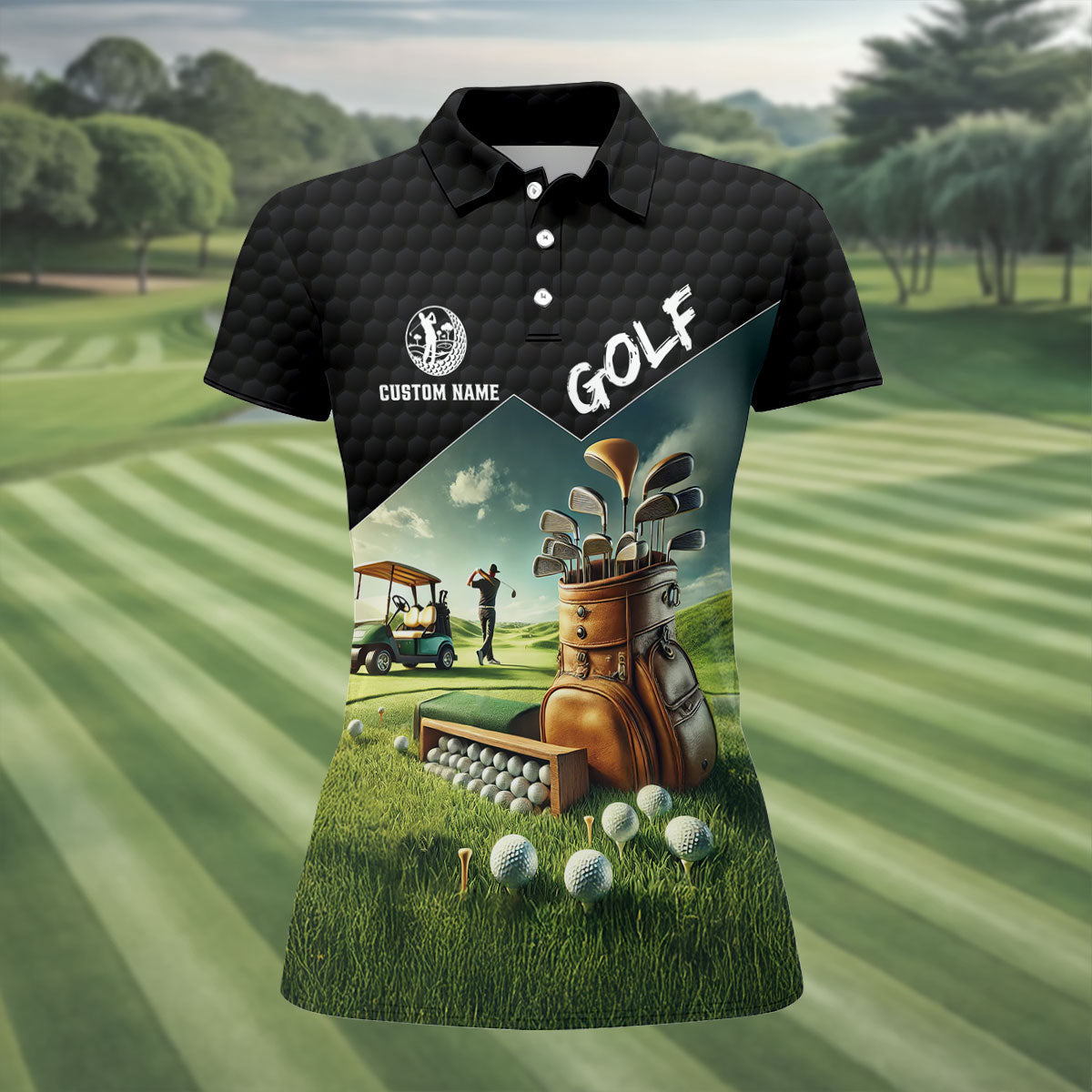 I Was One Under Today Golf Ball Pattern Funny Golf Shirt, Custom Golf Shirts, Golf Shirt For Women