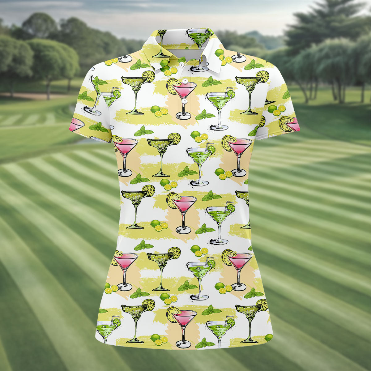 Cocktail Margarita Summer Party Women's Polo ShirtCinco De Mayo Celebration Fiesta Ladies Golf Shirt
