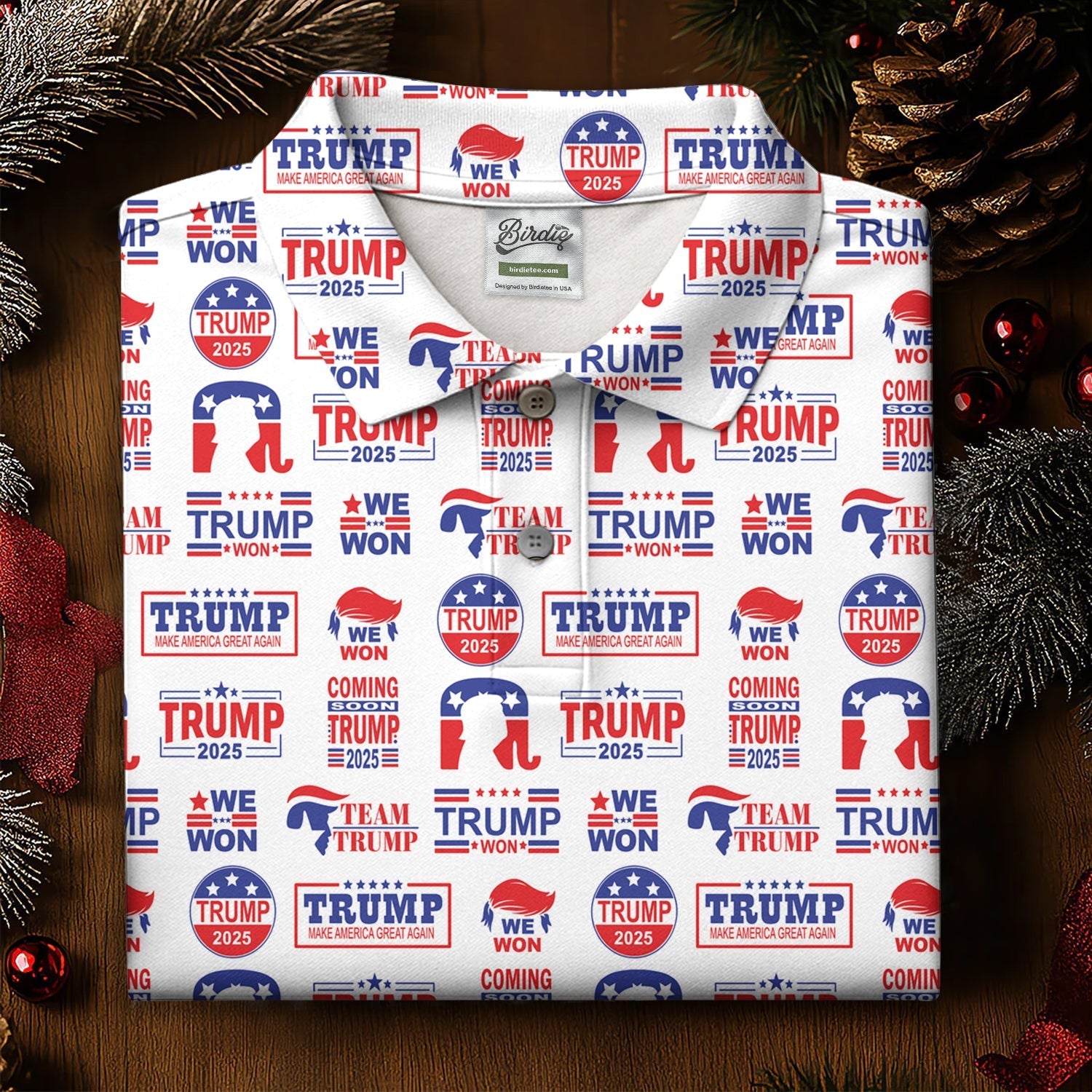 Coming Soon Trump Pattern Christmas Golf Tops For Women, Christmas Golf Shirt, Women Golf Apparel