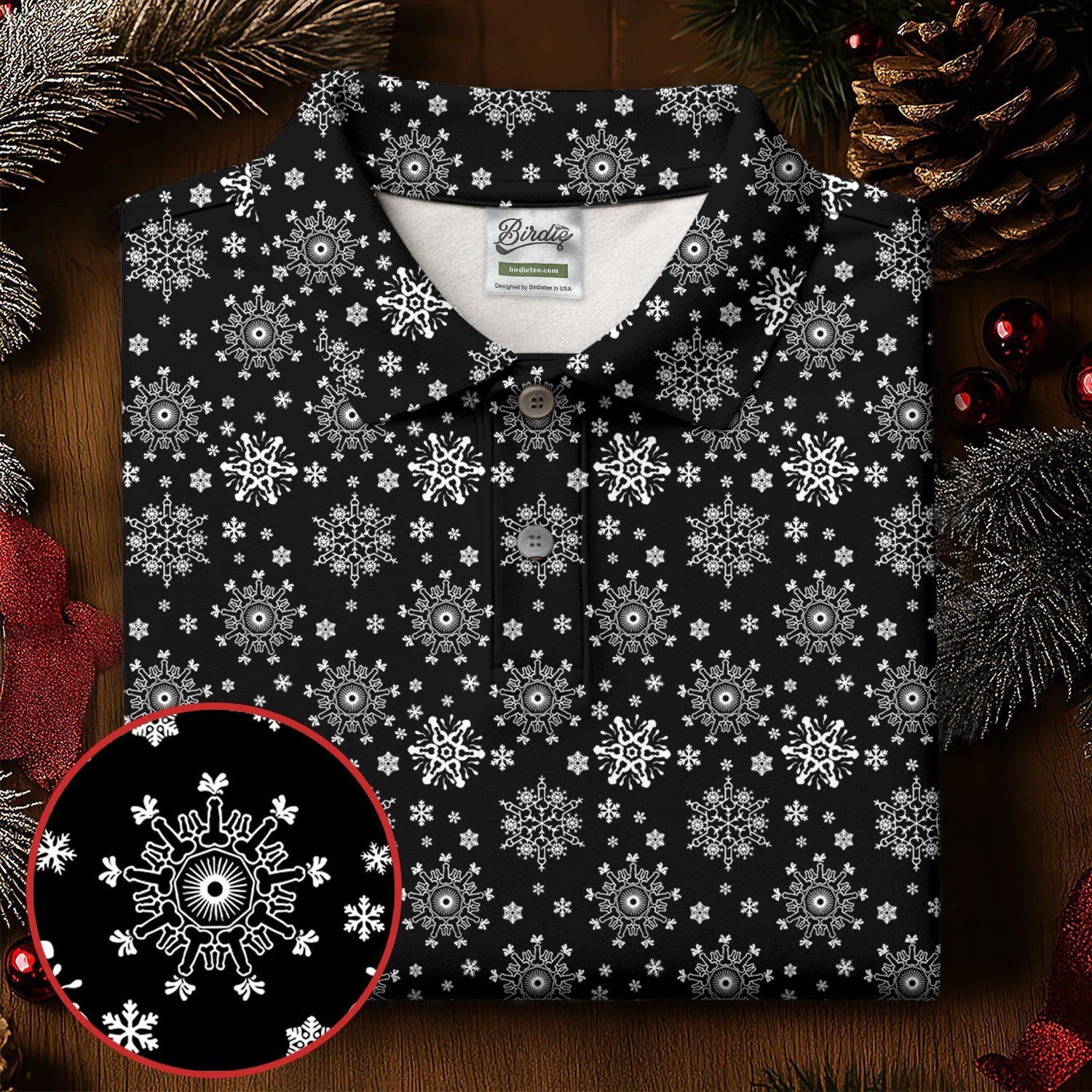 Dirty Funny Adult Humor Snowflakes Black Golf Shirt, Fun Women's Golf Shirts, Christmas Golf Shirt, Ladies Golf Shirts