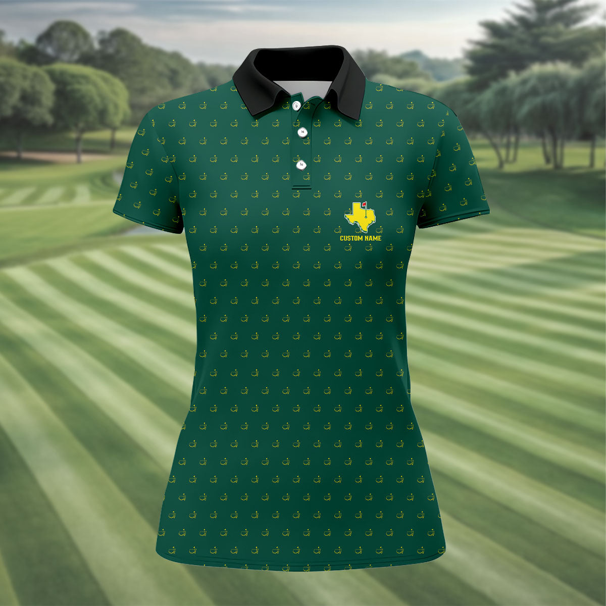 Custom State Logo Golf Tournament Polo Shirt, Performance Golf Shirt, Ladies Golf Tops, Golf Shirt For Women