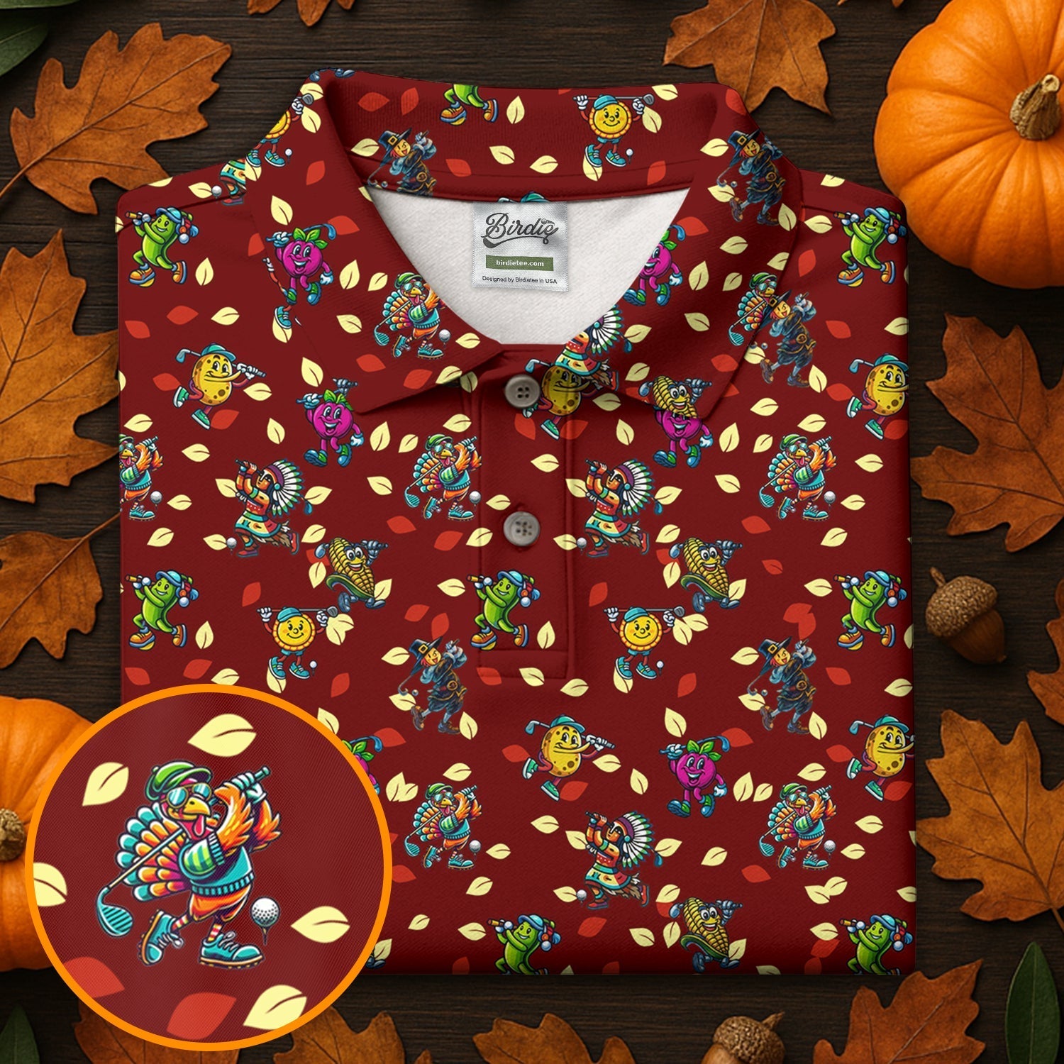 Funny Thanksgiving Dishes Women Golf Top, Fun Women's Golf Shirts, Ladies Golf Polos