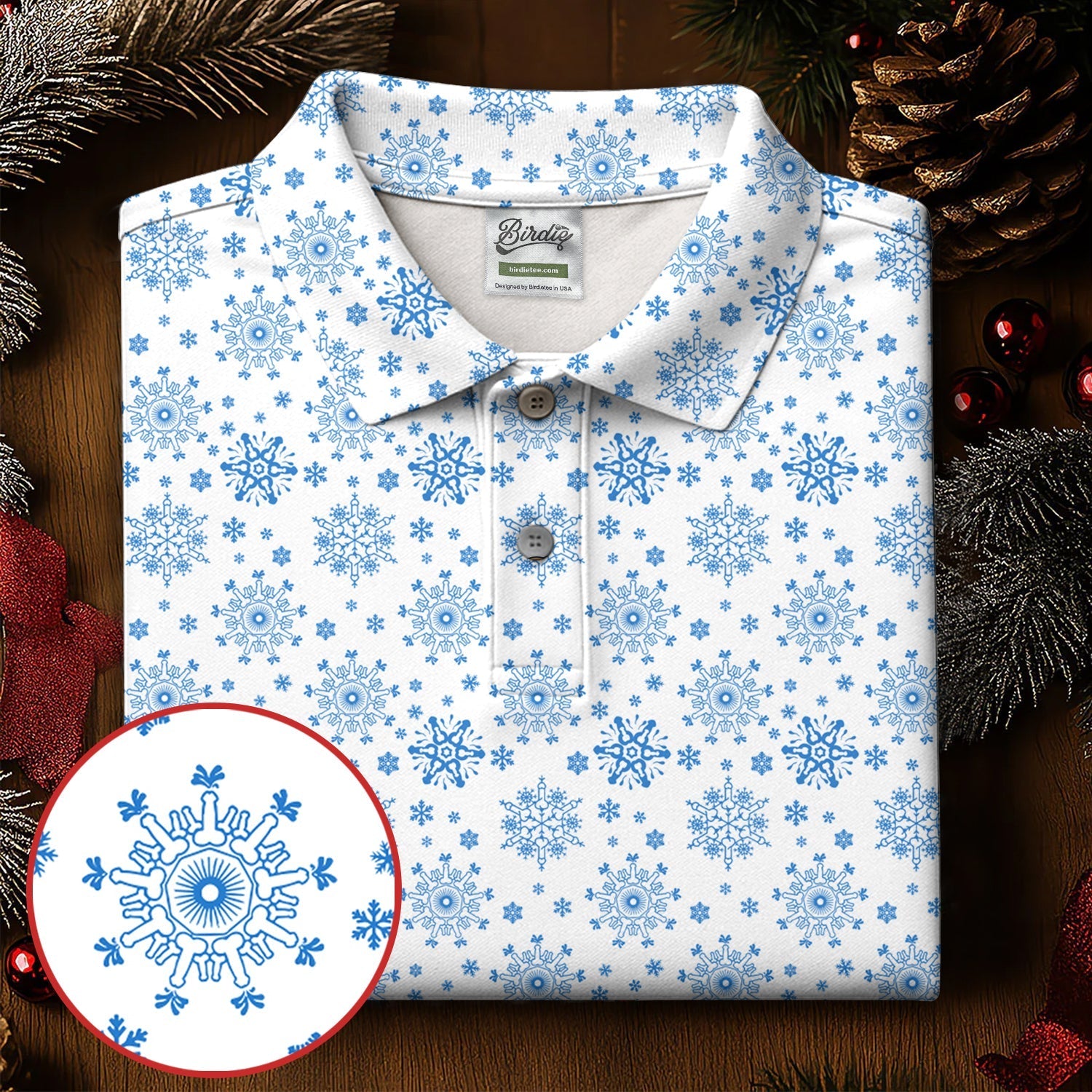 Dirty Funny Adult Humor Snowflakes Blue And White Fun Women's Golf Shirts, Christmas Golf Shirt, Ladies Golf Shirts
