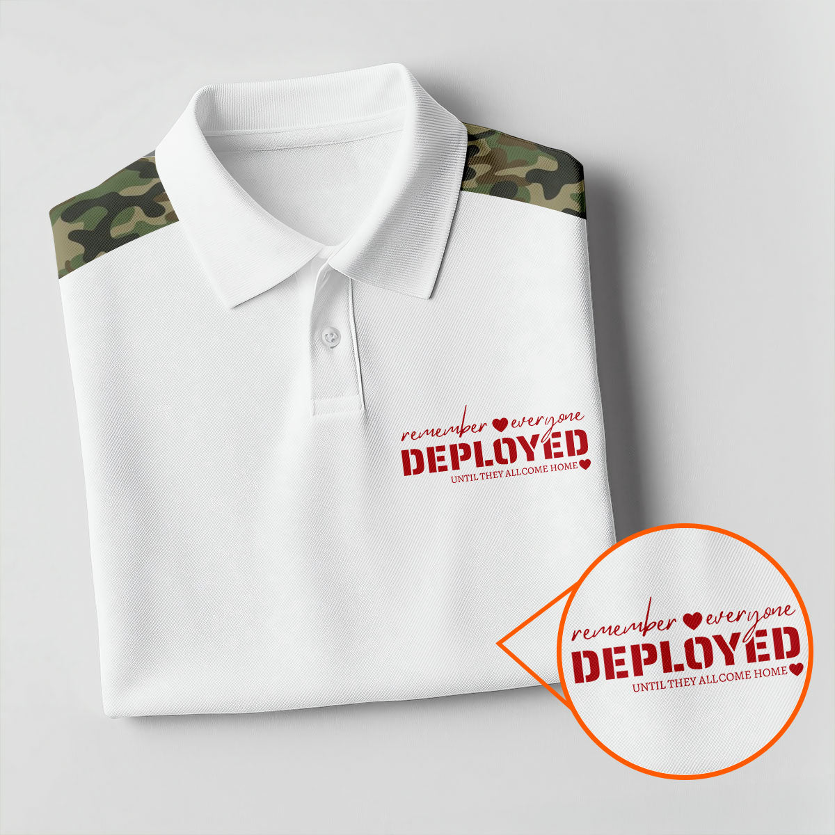 Remember Everyone Deployed Camo White Patriotic 4th Of July Golf Shirt, 250th Anniversary Golf Shirt For Women
