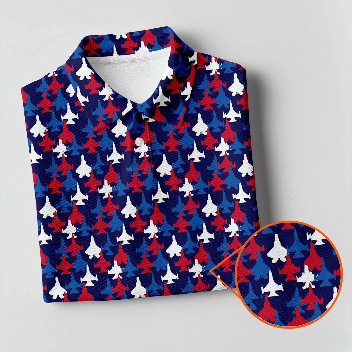 Red And Blue Fighter Jet 4th Of July Women Golf Top, 250th Anniversary Ladies Golf Shirts, Patriotic Golf Shirt
