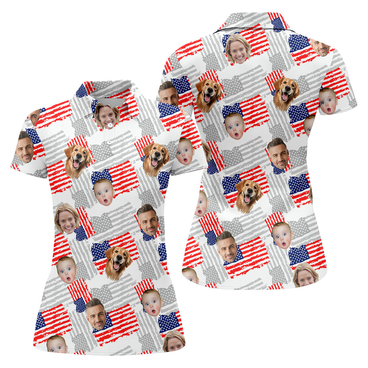 Custom Face Shirt, Personalized Dog Shirts, Golf Polo For Ladies, Golf Tops For Women